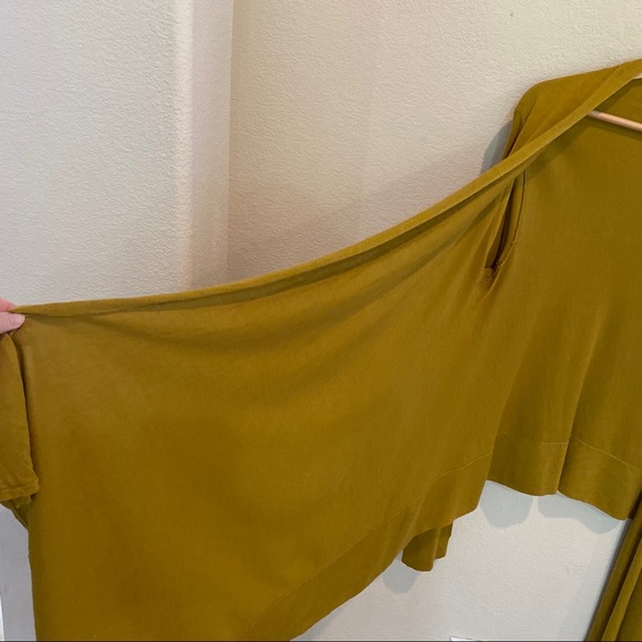 BCBGMaxAzria Mustard Yellow Asymmetrical Cardigan - Picture 3 of 9